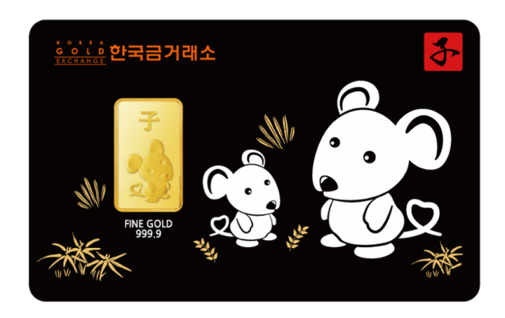 한국금거래소 쥐 골드바 3.75g
